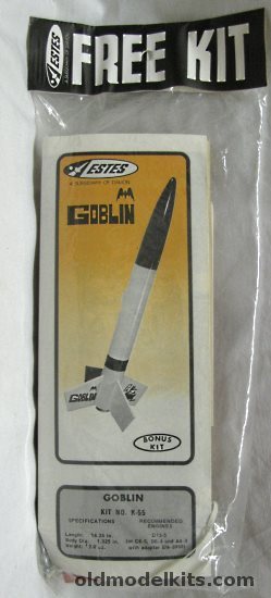 Estes Goblin 'D' Powered, K-55 plastic model kit